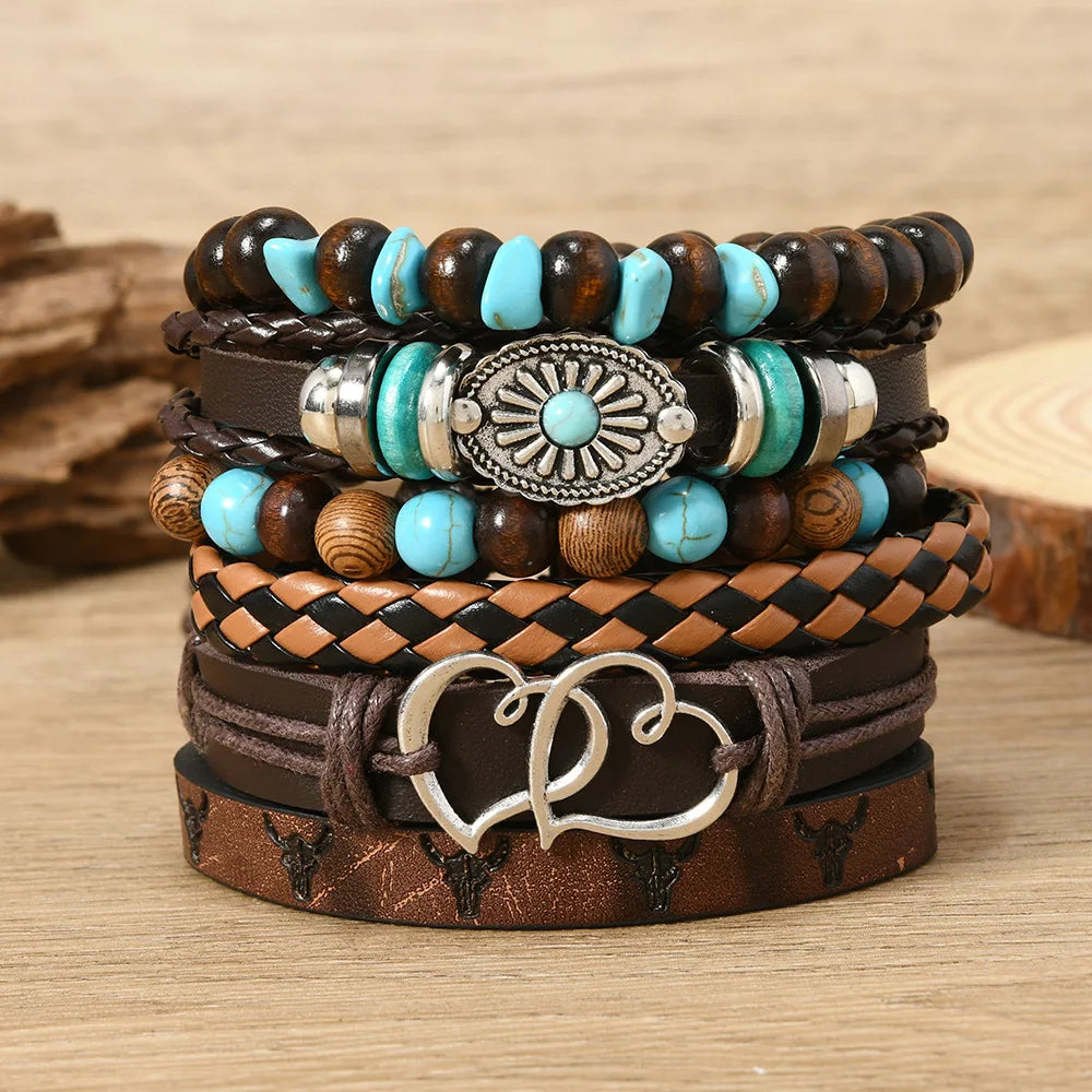 Tribal Stacked Bracelet Set