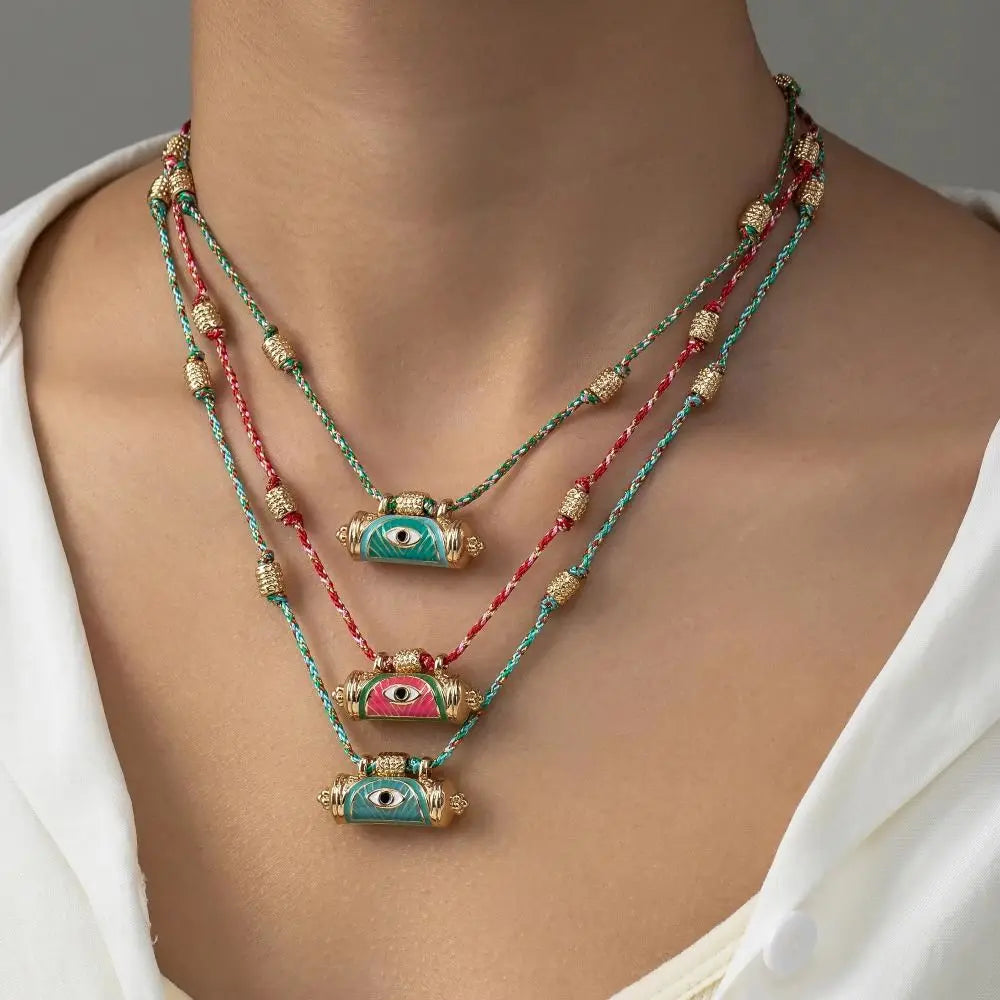 Evil Eye Amulet Rope Necklace