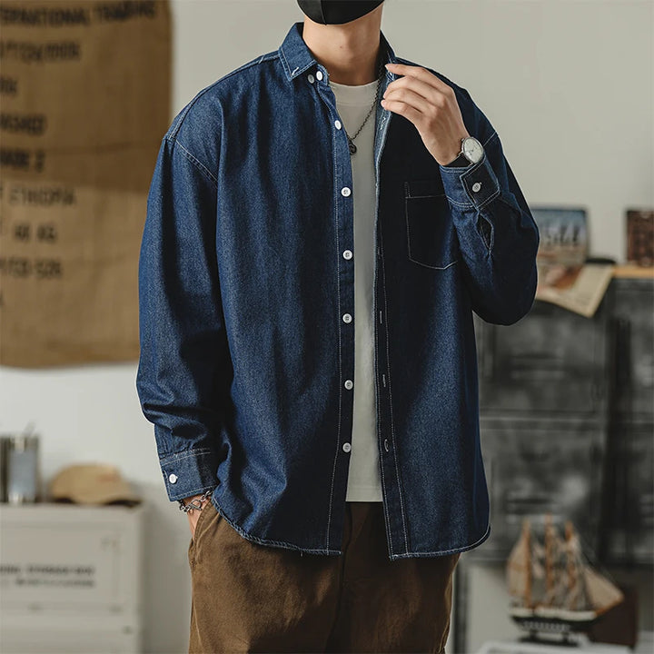 Off-Duty Denim Button-Up