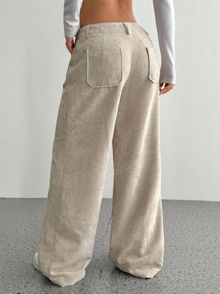 Maison Corduroy Wide-Leg Pant