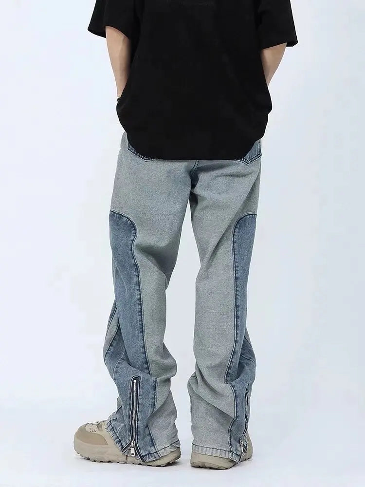 Stitch Paneled Denim Jean