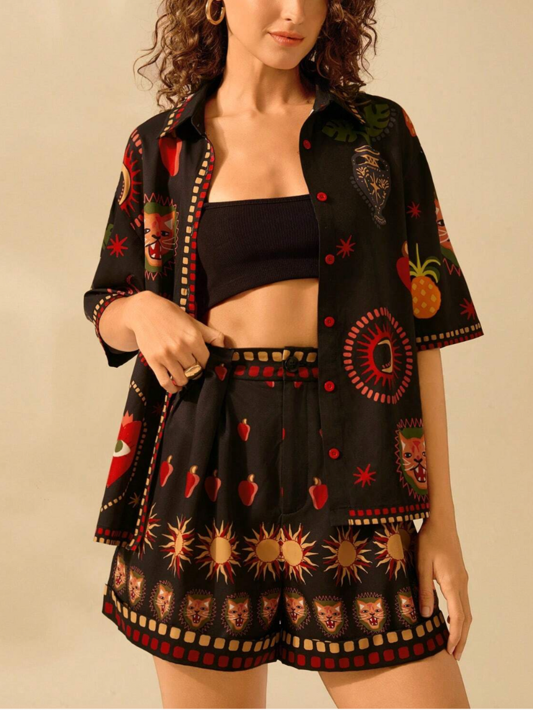Ibiza Tropic Satin Co-Ord