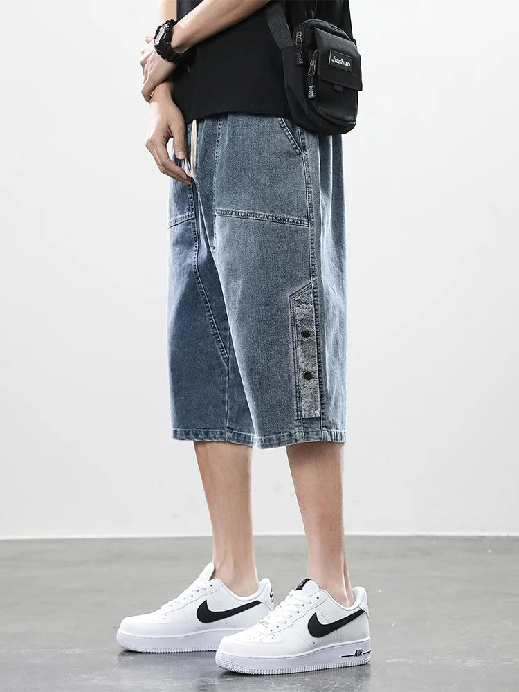 Division Drop-Cut Denim Short