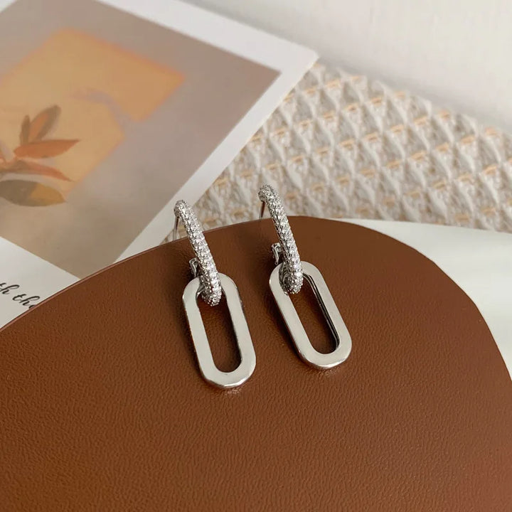 Pavé Loop Drop Earring