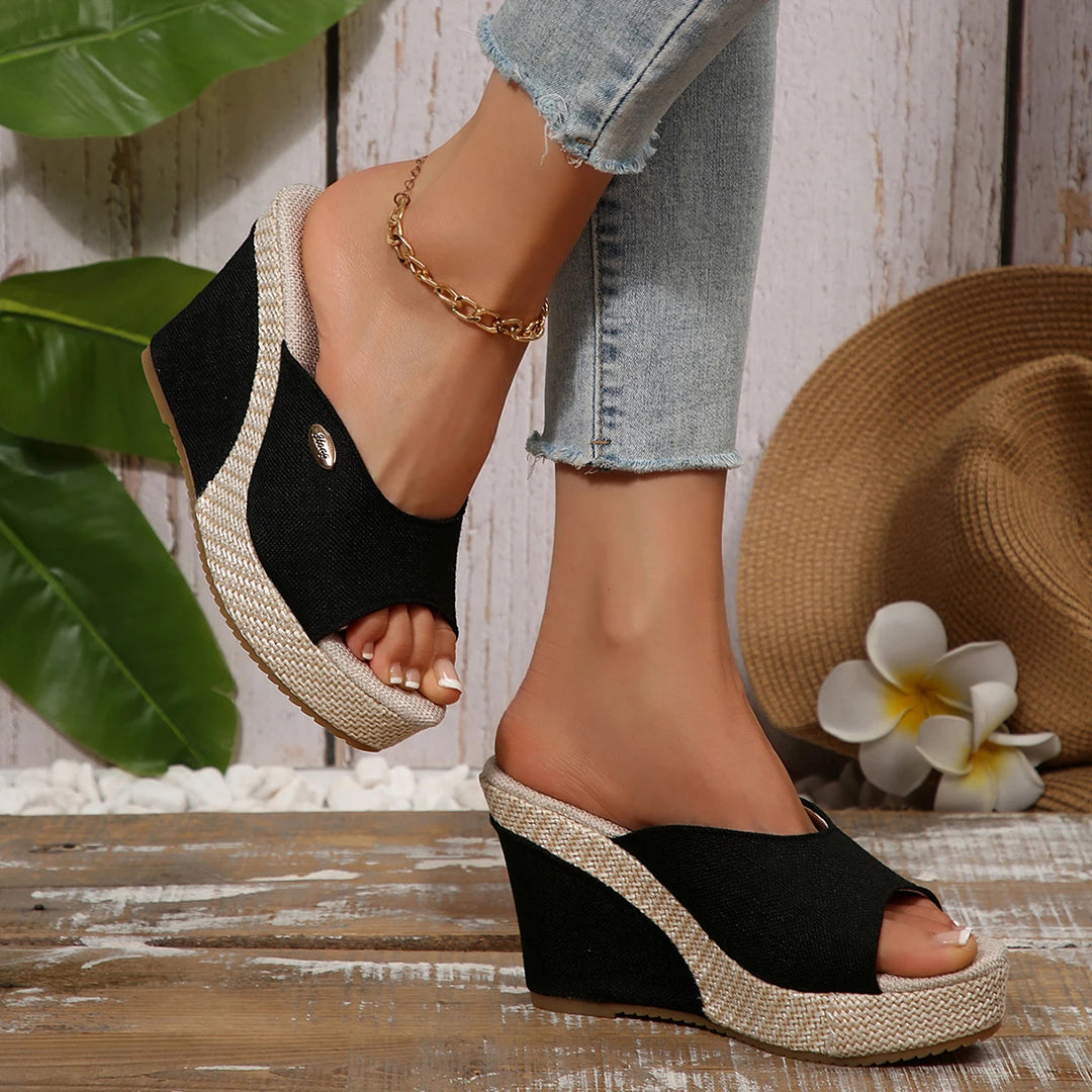 Isla Canvas Wedge Sandal