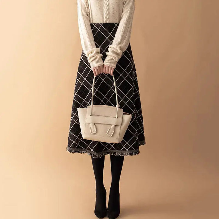 Heritage Plaid Midi Skirt