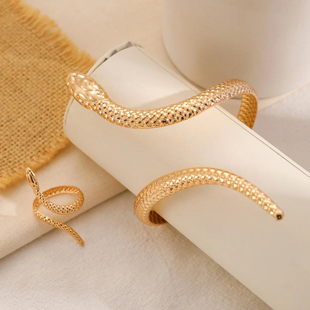 Serpent Wrap Bracelet & Ring Set