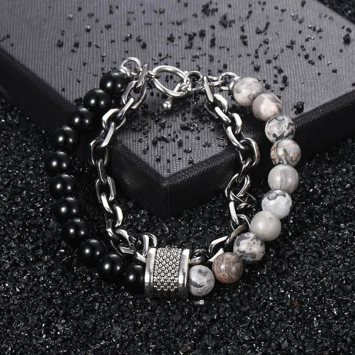 Orion Dual-Stone Chain Bracelet