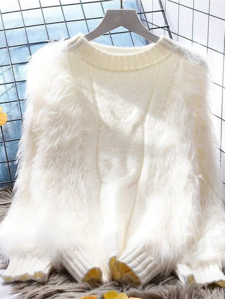 Louve Faux Fur Knit Sweater