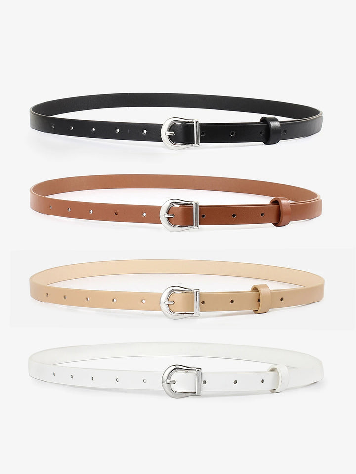 Vivara Slim Leather Belt Set
