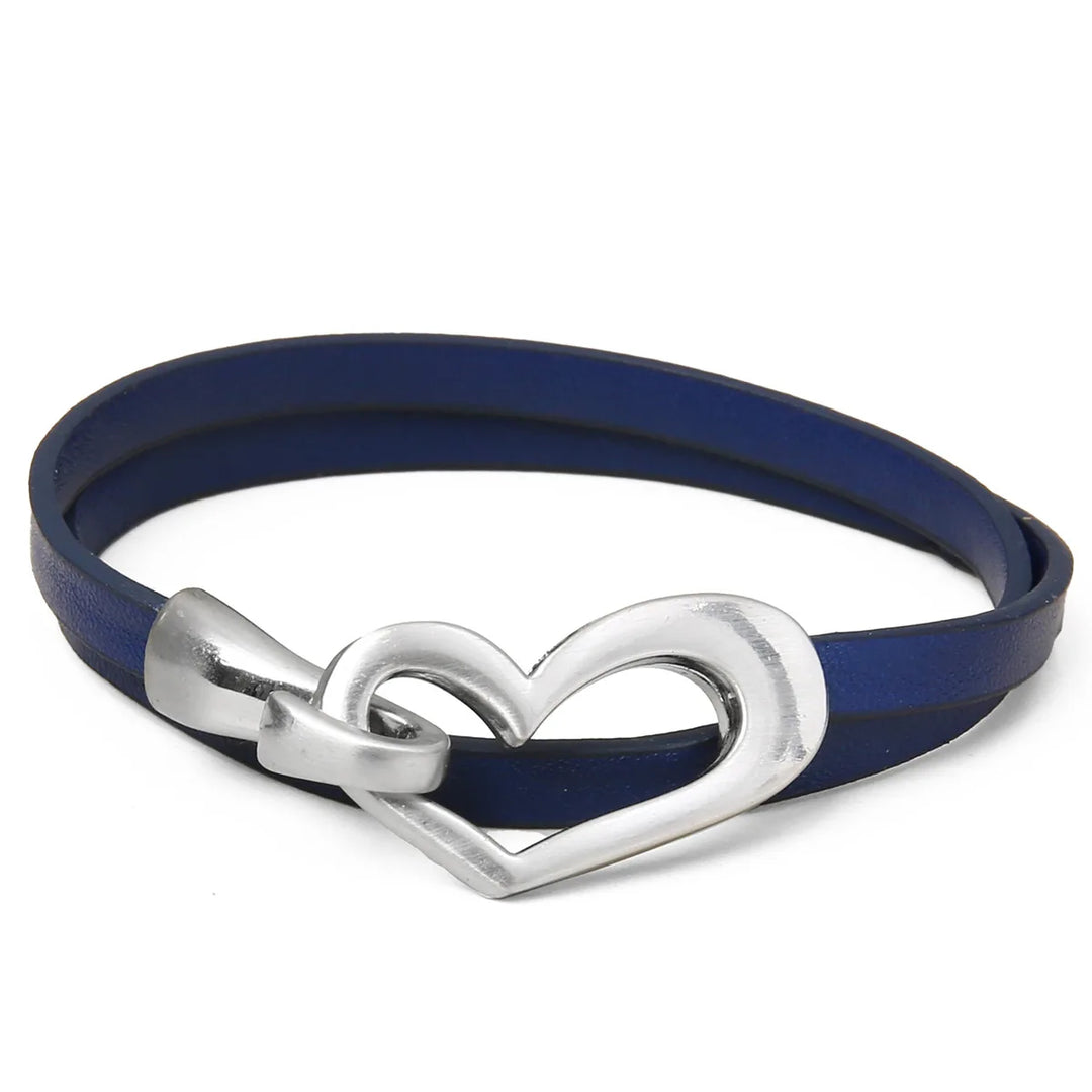 Heartbound Leather Choker Bracelet