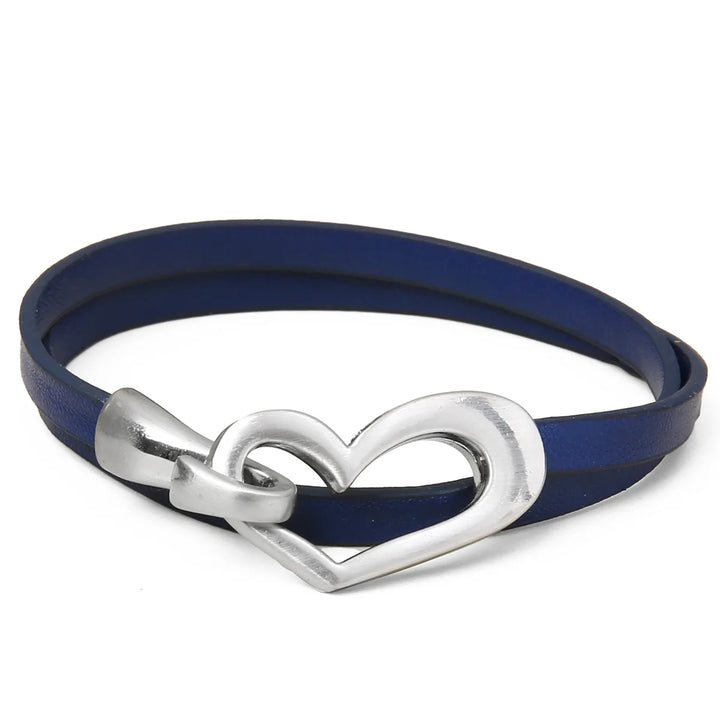 Heartbound Leather Choker Bracelet