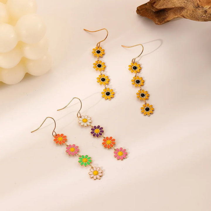 Daisy Chain Drop Earrings