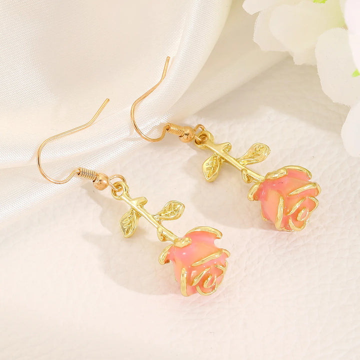 Rosette Drop Earrings
