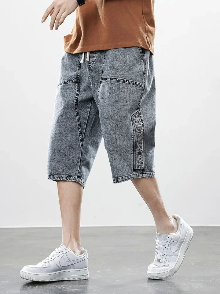Division Drop-Cut Denim Short
