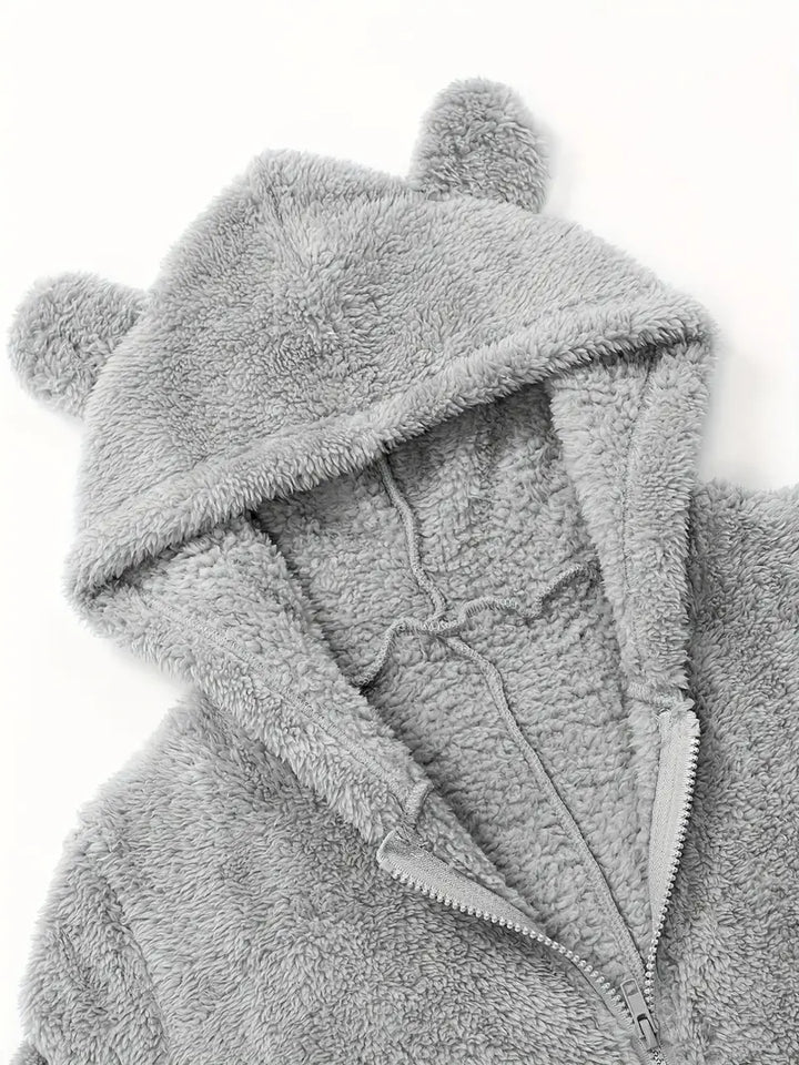 Teddy Sherpa Hooded Jumpsuit