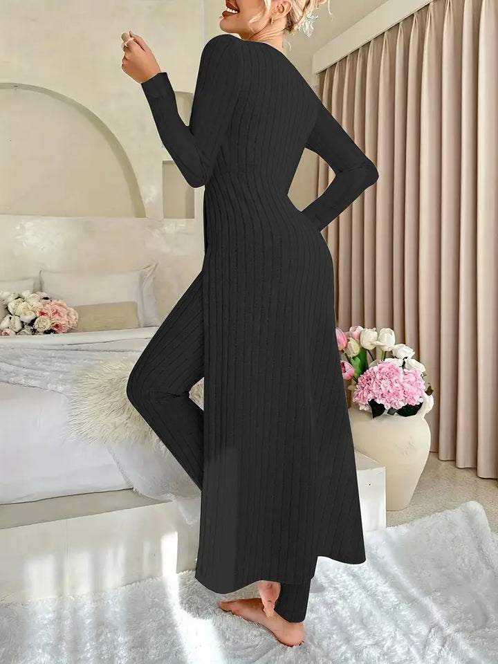Camelia Ribbed Knit Lounge Set
