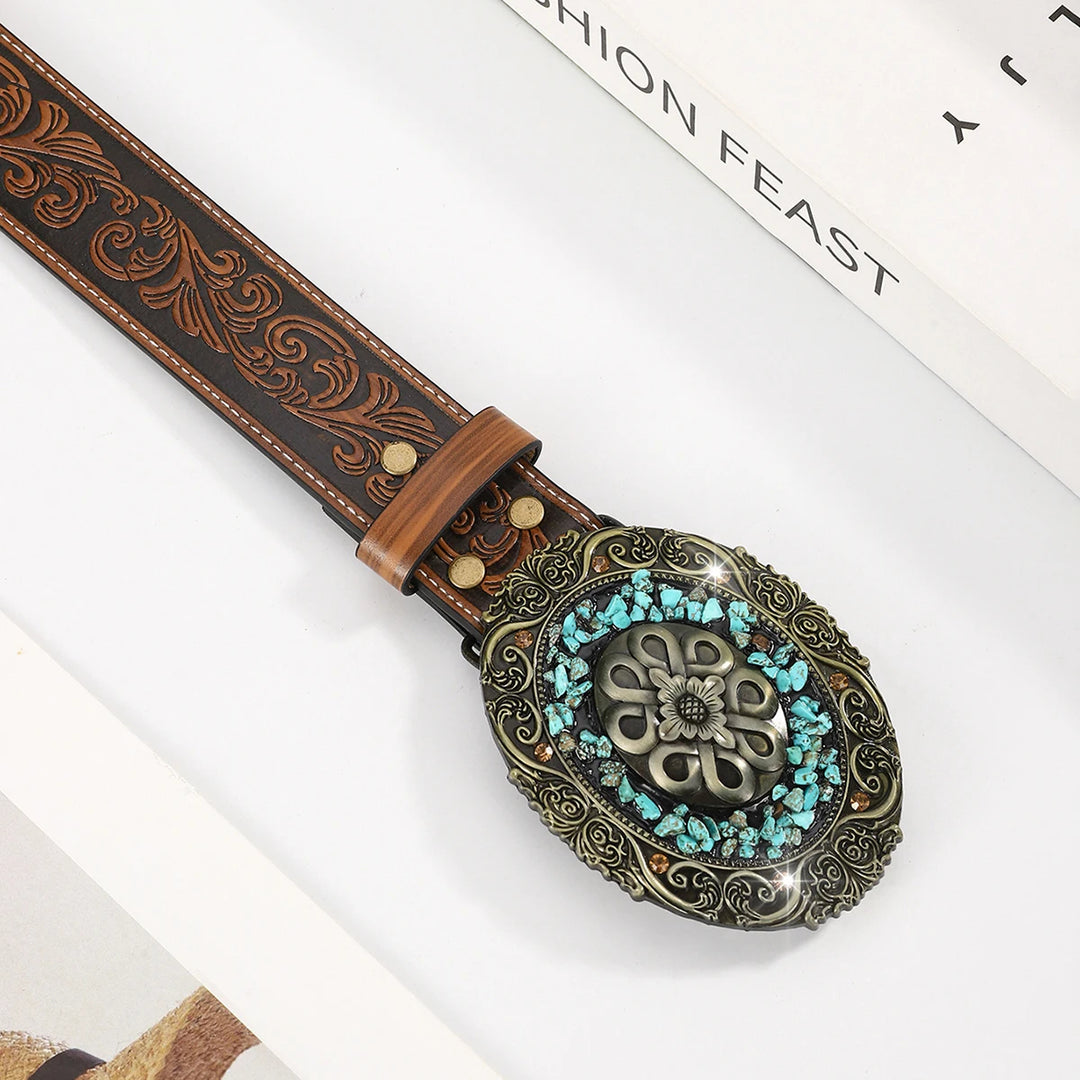 Heirloom Embossed Buckle Belt