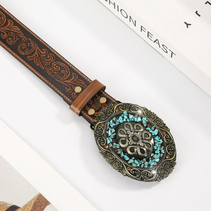 Heirloom Embossed Buckle Belt
