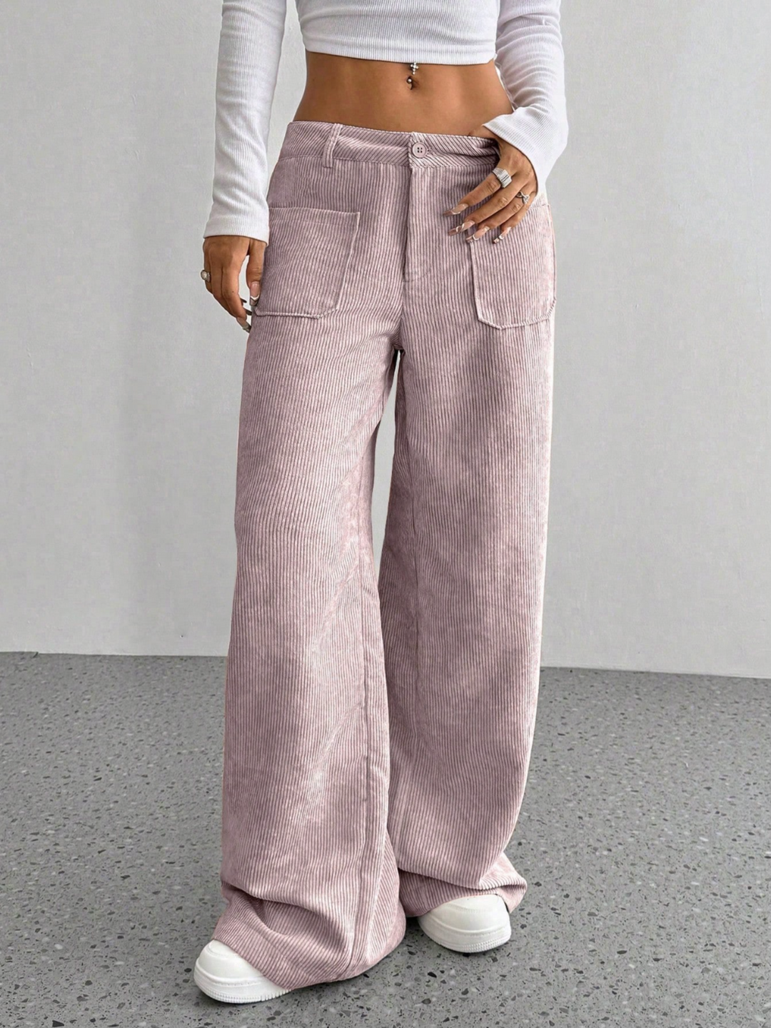 Maison Corduroy Wide-Leg Pant