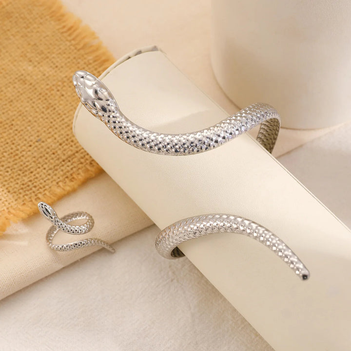 Serpent Wrap Bracelet & Ring Set
