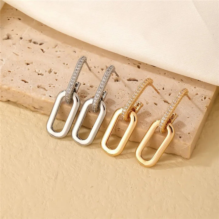 Pavé Loop Drop Earring