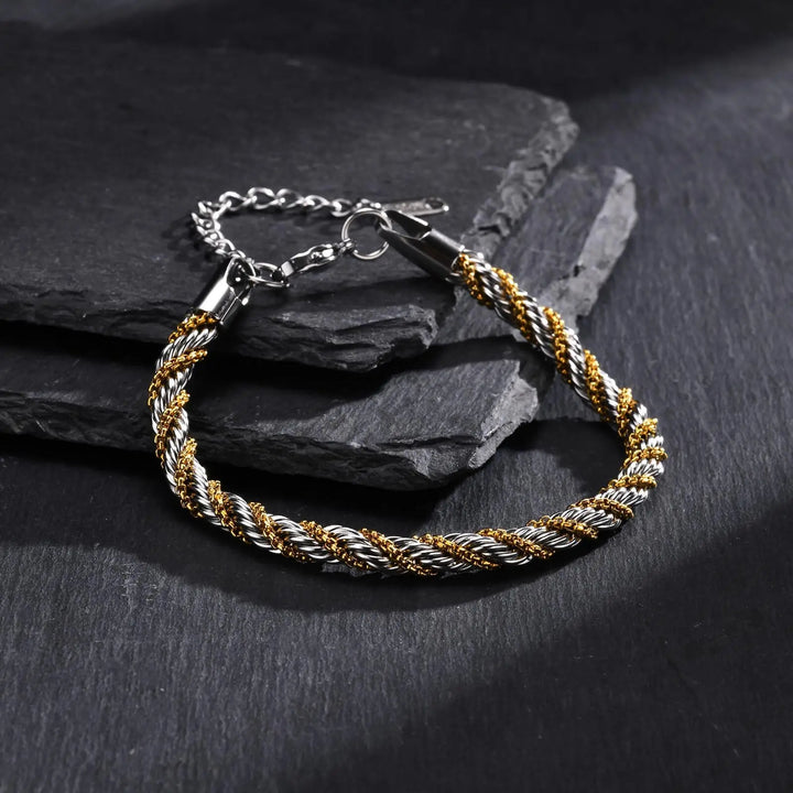 Onyx Twisted Rope Bracelet