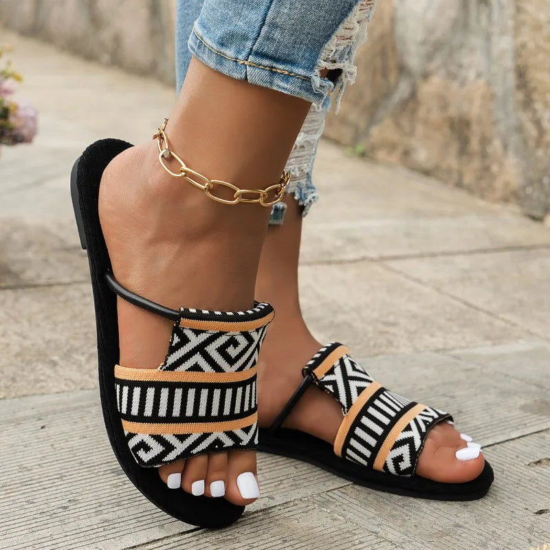 Zahara Boho Pattern Slides