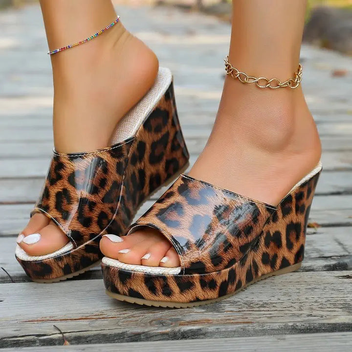 Athena Woven Wedge Mule