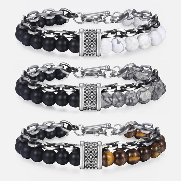 Orion Dual-Stone Chain Bracelet