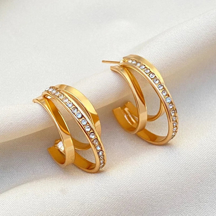 Versailles Curve Hoop Earrings