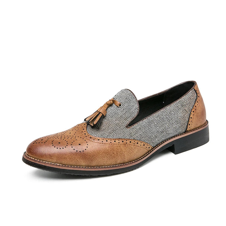 Herringbone Tassel Loafer