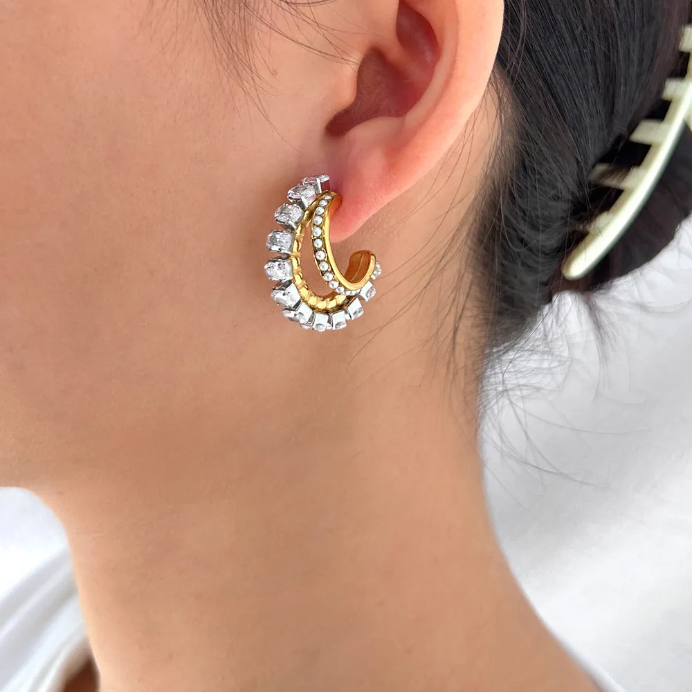 Spark Layer Hoop Earrings