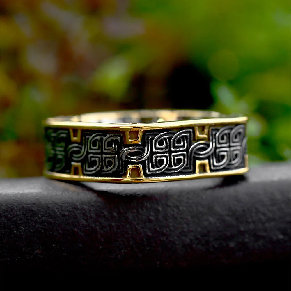 Rune Square Band Ring