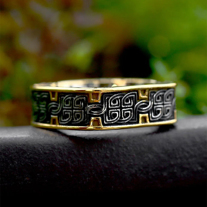 Rune Square Band Ring