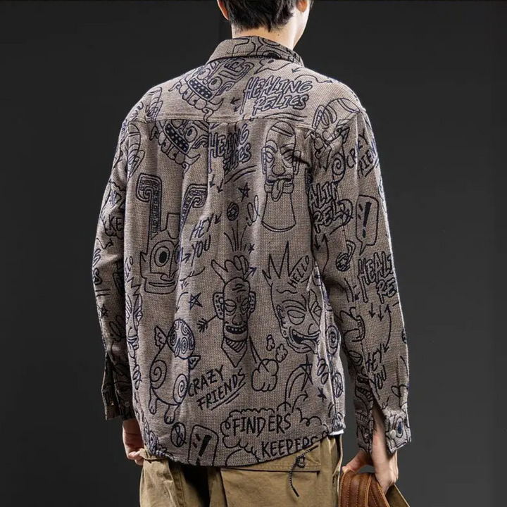 Ink Theory Graffiti Button-Up