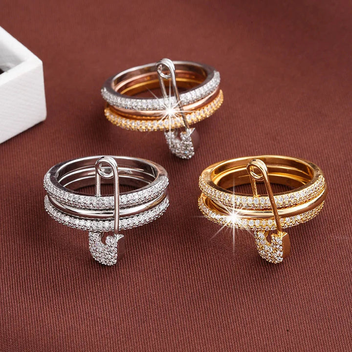 Pavé Pin-Lock Ring
