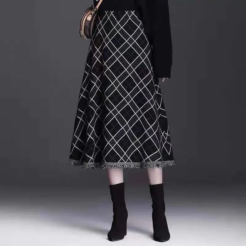 Heritage Plaid Midi Skirt