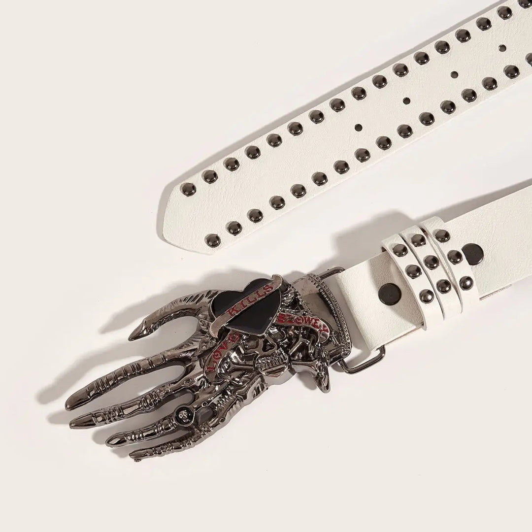 Flesh & Metal Buckle Belt