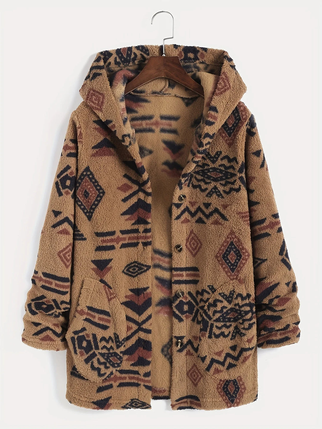 Navajo Hooded Fleece Coat