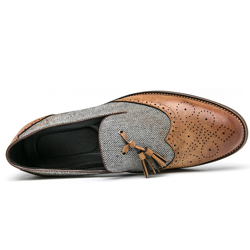 Herringbone Tassel Loafer