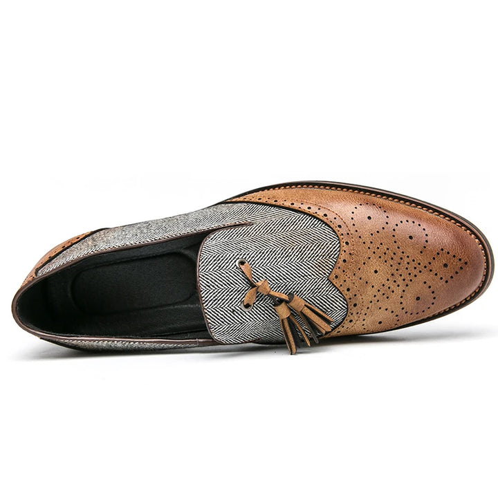 Herringbone Tassel Loafer