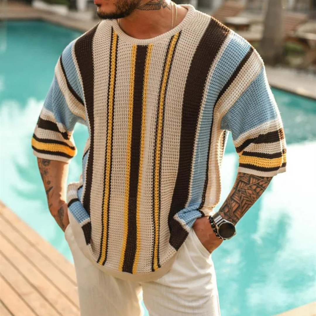 Sundown Stripe Knit Tee