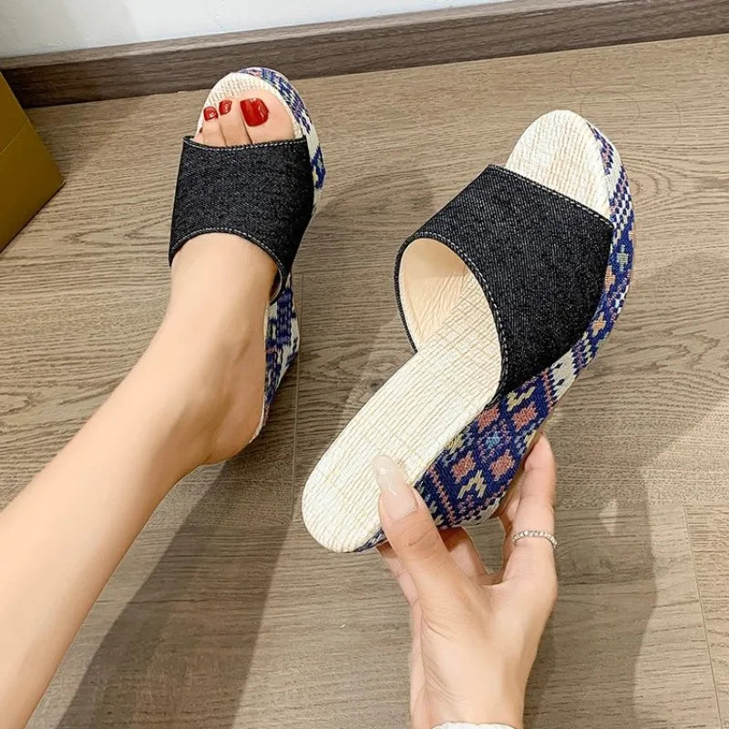 Mosaic Wedge Sandal