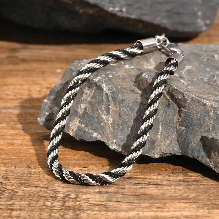 Onyx Twisted Rope Bracelet
