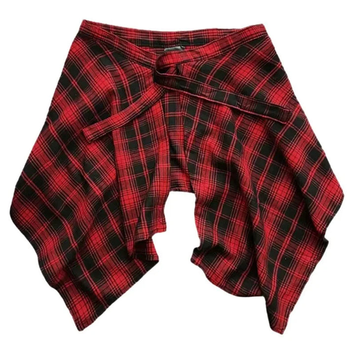 Downtown Flannel Wrap Skirt