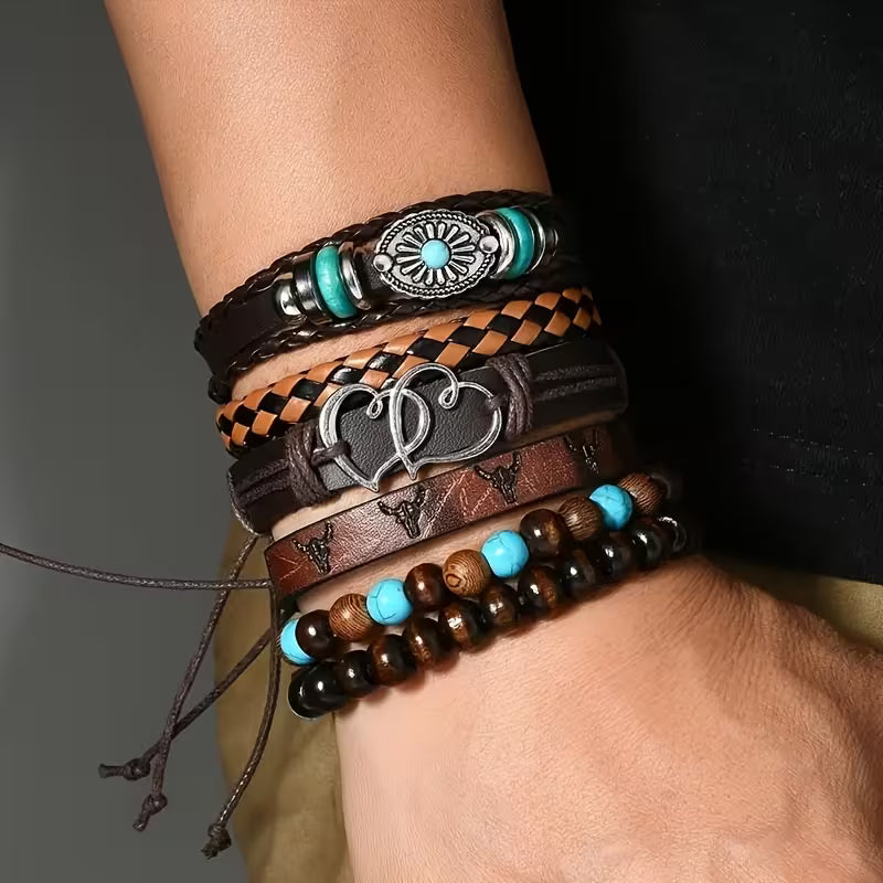 Tribal Stacked Bracelet Set