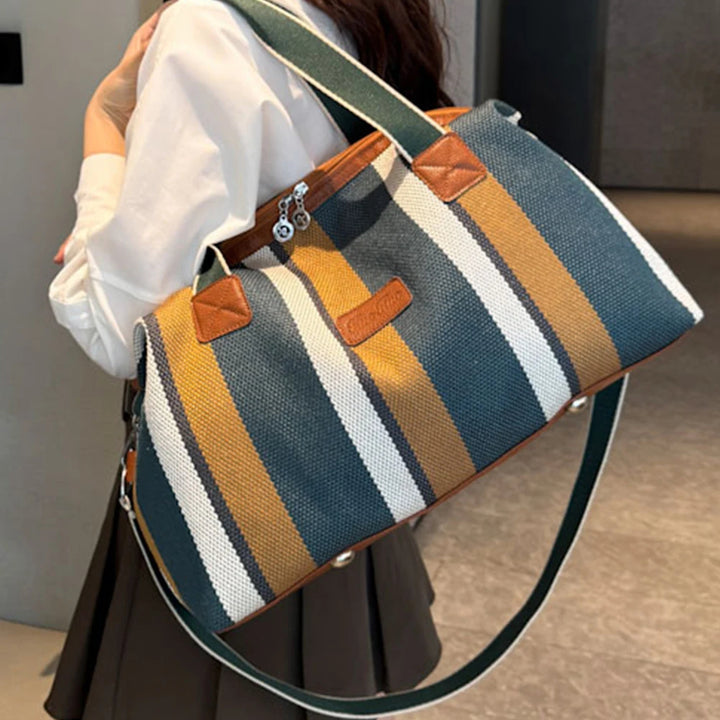 Avalon Stripe Canvas Duffel