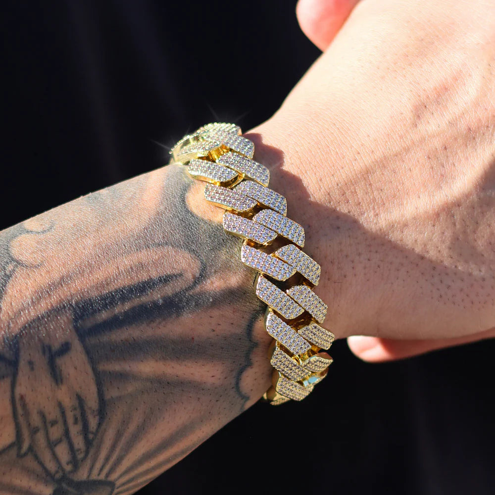 Alpha Iced Link Bracelet