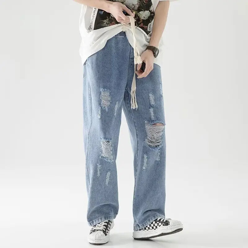 Riot Distressed Denim Jogger